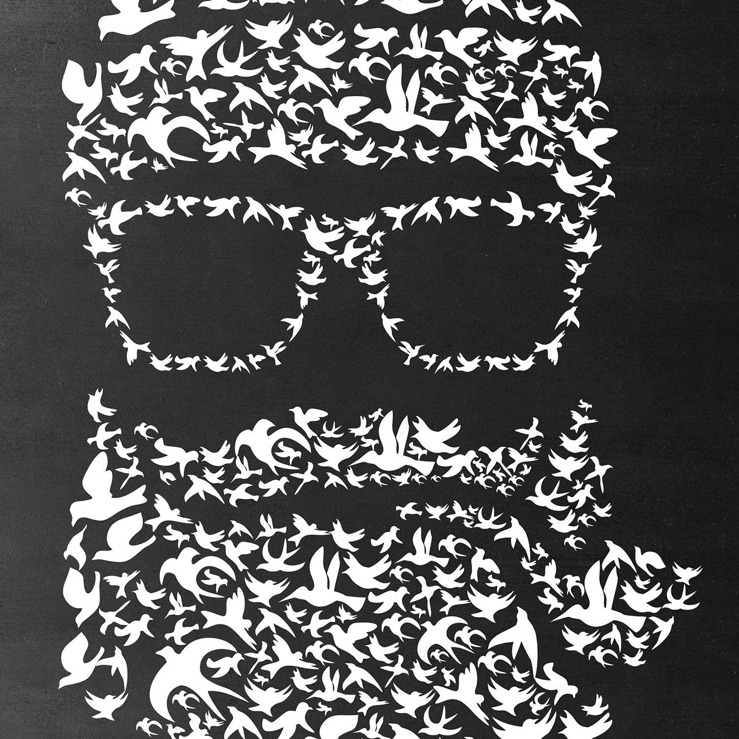 Set de dos láminas blanco y negro marinero con pajaros y pecho con pajaros Poster Fondo negro estilo pizarra-Artwork-Nacnic-Nacnic Estudio SL