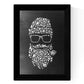 Set de dos láminas blanco y negro marinero con pajaros y pecho con pajaros Poster Fondo negro estilo pizarra-Artwork-Nacnic-Nacnic Estudio SL