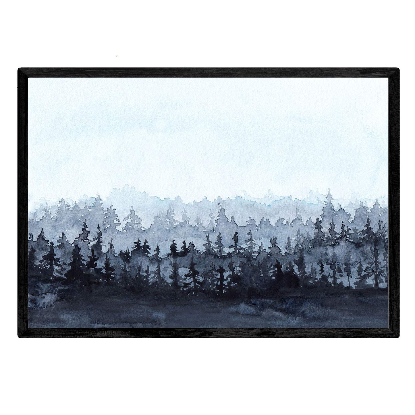 Set de dos láminas Invierno nordico blanco y negro. Láminas estilo nórdico para enmarcar-Artwork-Nacnic-Nacnic Estudio SL