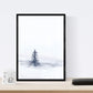 Set de dos láminas Nordico, paisaje nieve. Láminas estilo nórdico para enmarcar-Artwork-Nacnic-Nacnic Estudio SL