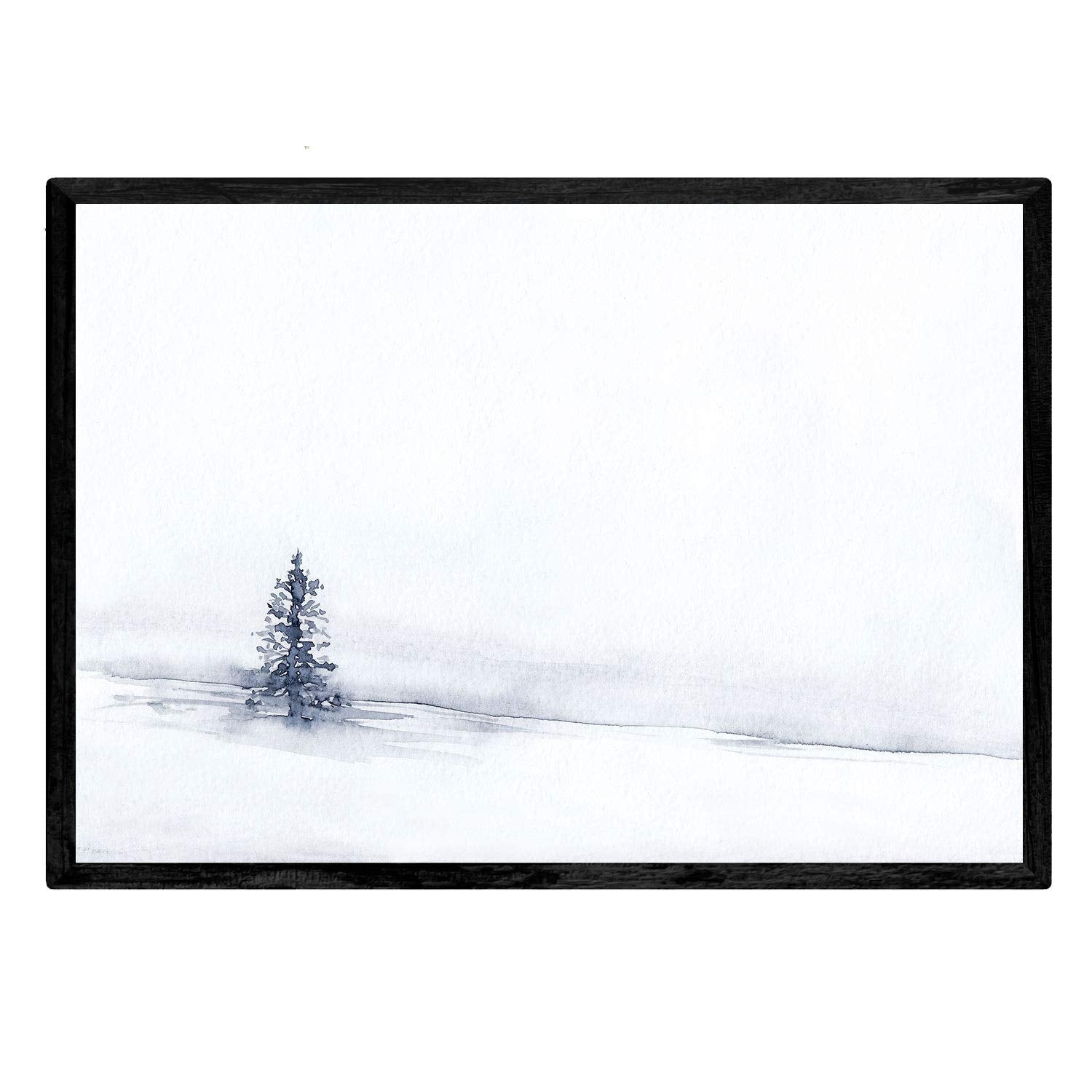 Set de dos láminas Paisaje nordico, nieve, hielo. Láminas estilo nórdico para enmarcar-Artwork-Nacnic-Nacnic Estudio SL