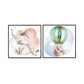 Set de Dos láminas para enmarcar Elefante y Globo tamaño 25x25 cm-Artwork-Nacnic-Nacnic Estudio SL