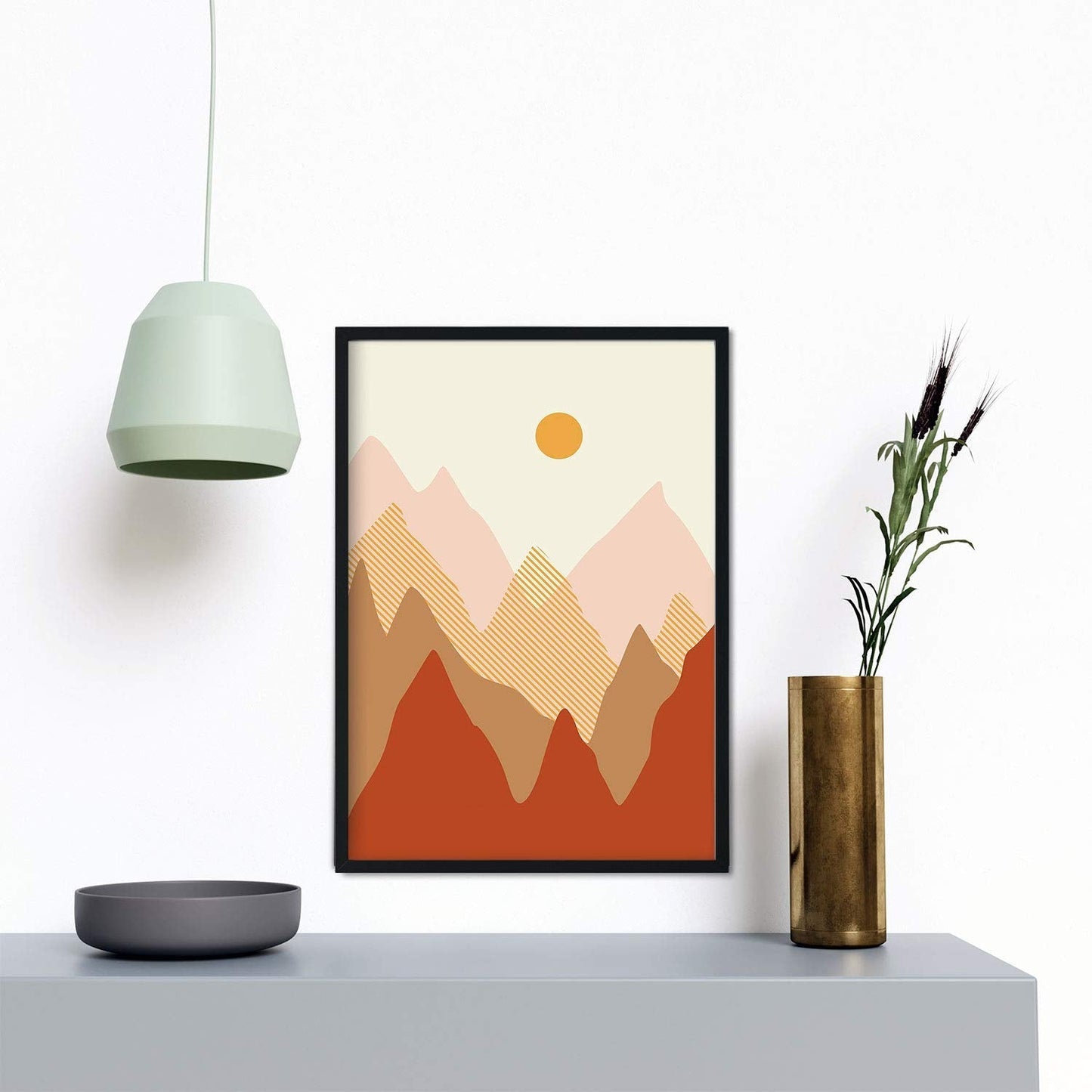 Set de dos posters de paisajes abstractos. Pack de láminas Camino con diseños a color inspirados en paisajes reales.-Artwork-Nacnic-Nacnic Estudio SL