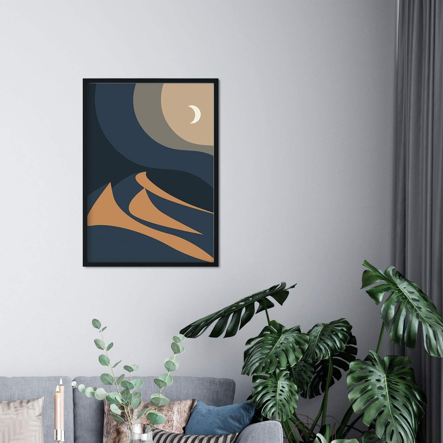 Set de dos posters de paisajes abstractos. Pack de láminas Noche con diseños a color inspirados en paisajes reales.-Artwork-Nacnic-Nacnic Estudio SL