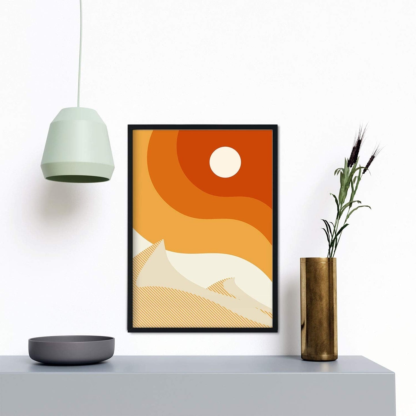 Set de dos posters de paisajes abstractos. Pack de láminas Oceano con diseños a color inspirados en paisajes reales.-Artwork-Nacnic-Nacnic Estudio SL