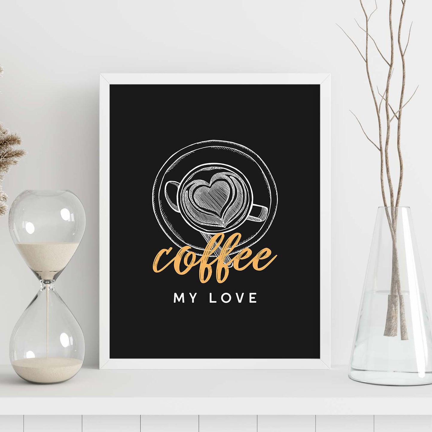 Set de láminas Amor por el café. Pósters para cafeterías, restaurantes y amantes del café.-Artwork-Nacnic-Nacnic Estudio SL