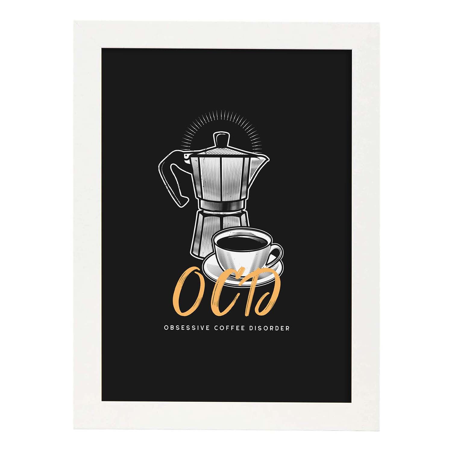 Láminas de café. Poster con diseño Café fondo blanco. – Nacnic Estudio SL