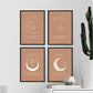 Set de láminas Colección mística. Pósters con ilustraciones de arte abstracto floral en cálidos tonos tierra.-Artwork-Nacnic-Nacnic Estudio SL