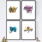 Set de láminas con mensajes felices y coloridos. Pack de posters 'Happy'.-Artwork-Nacnic-Nacnic Estudio SL