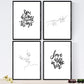 Set de láminas con mensajes felices y dibujos a un solo trazo. Pack de posters 'Amor en el aire'.-Artwork-Nacnic-Nacnic Estudio SL
