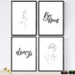Set de láminas con mensajes felices y dibujos a un solo trazo. Pack de posters 'Siempre se valiente'.-Artwork-Nacnic-Nacnic Estudio SL