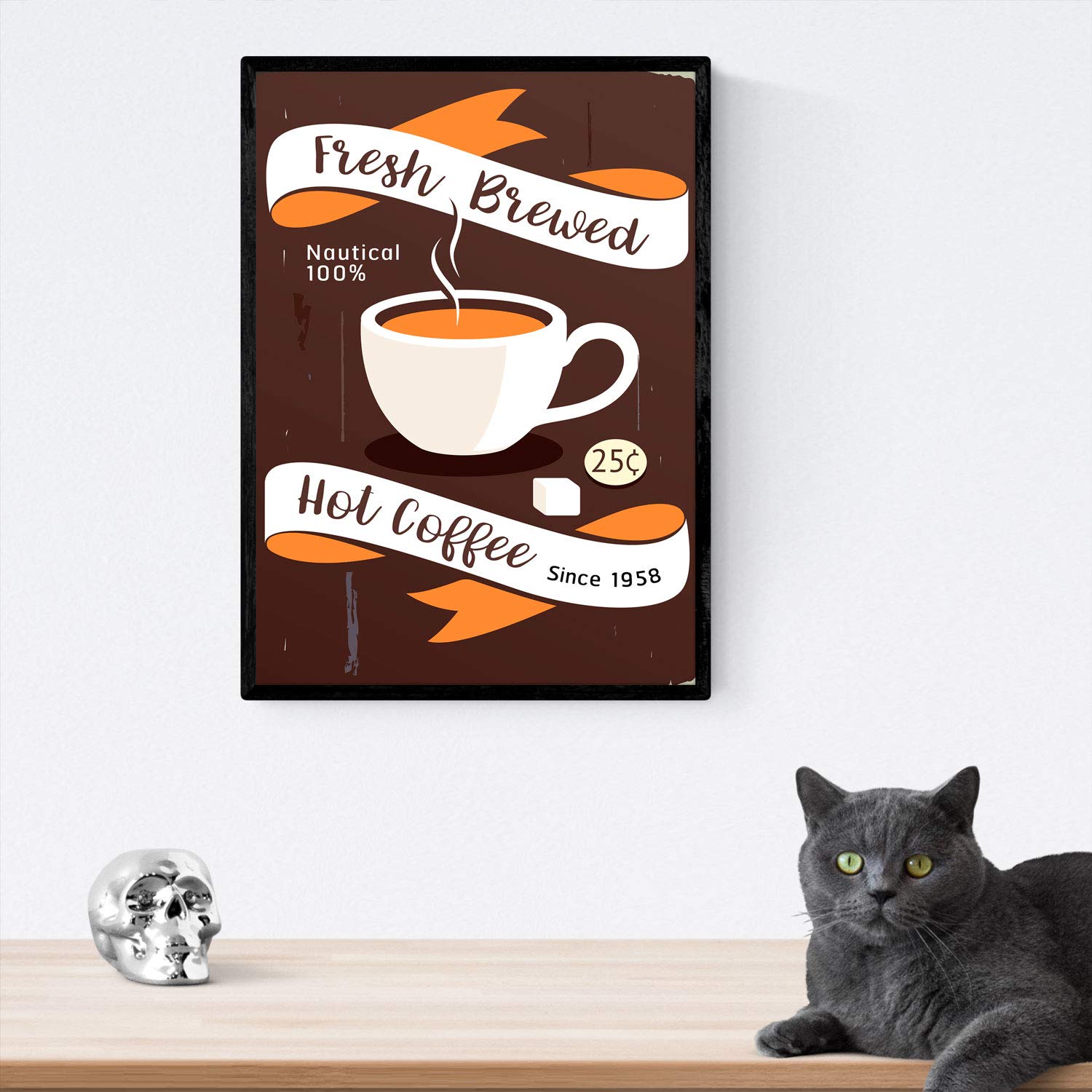 Láminas de café. Poster con diseño Café fondo blanco. – Nacnic Estudio SL