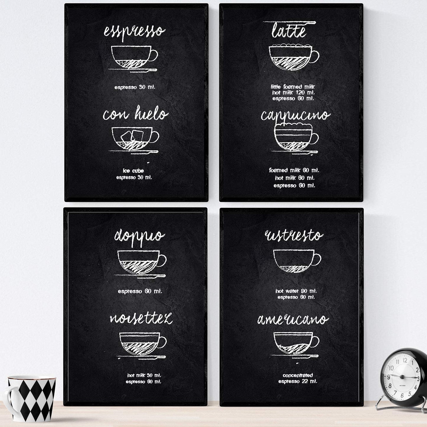 Set de láminas de café. Posters de tipos de café. Café detalle 1.-Artwork-Nacnic-Nacnic Estudio SL