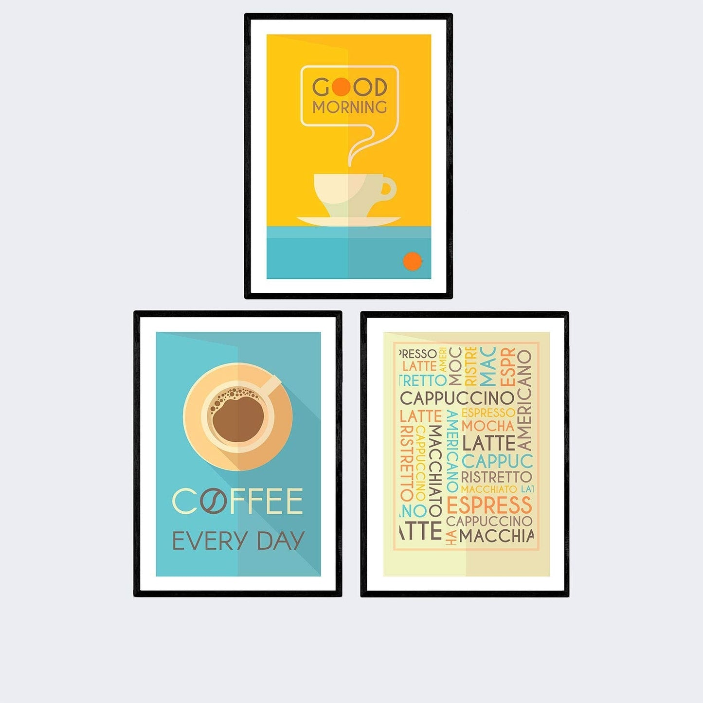 Set de láminas de café. Posters de tipos de café. Café retro 2.-Artwork-Nacnic-Nacnic Estudio SL