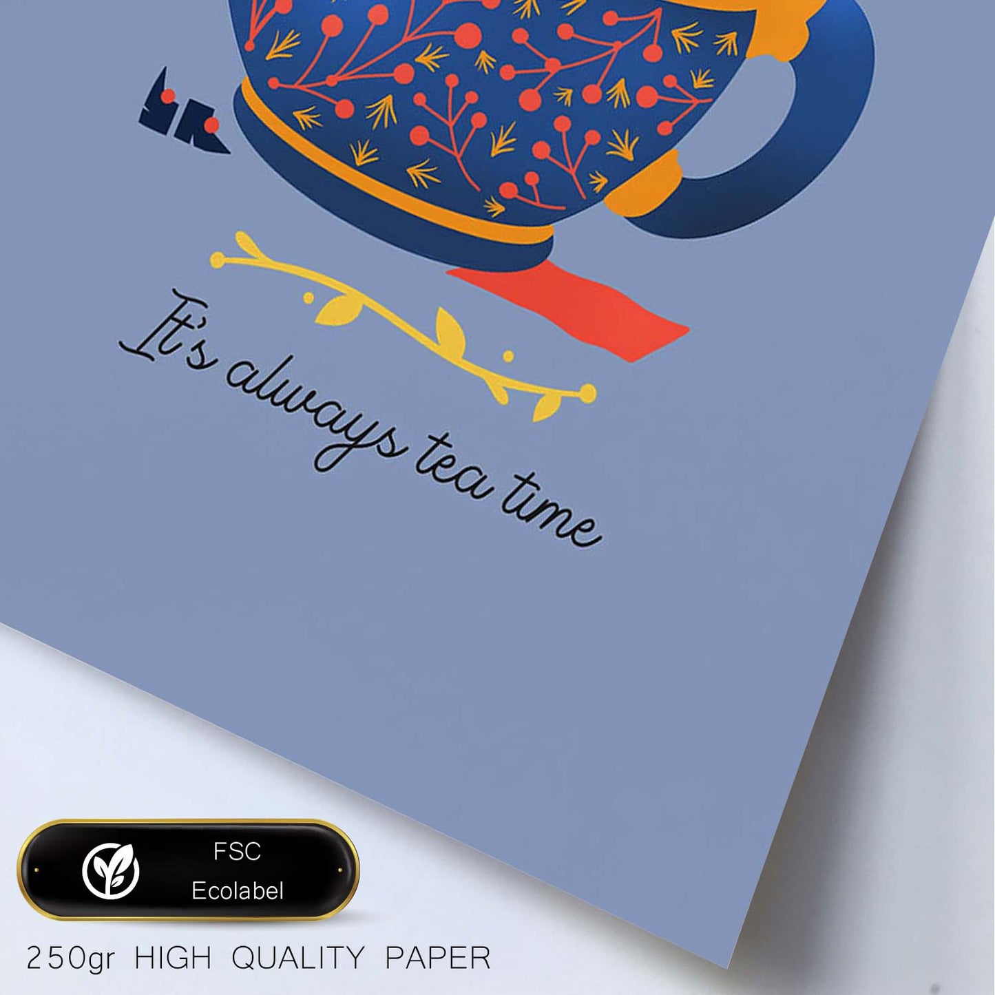 Set de láminas Hora del té. Pósters con ilustraciones para amantes del té y el café.-Artwork-Nacnic-Nacnic Estudio SL