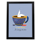 Set de láminas Hora del té. Pósters con ilustraciones para amantes del té y el café.-Artwork-Nacnic-A3-Marco Negro-Nacnic Estudio SL