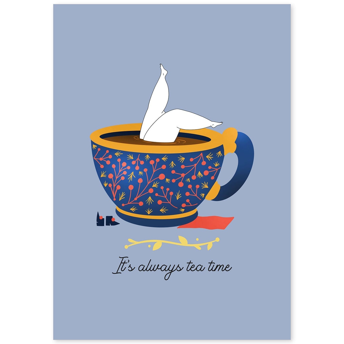 Set de láminas Hora del té. Pósters con ilustraciones para amantes del té y el café.-Artwork-Nacnic-A4-Sin marco-Nacnic Estudio SL