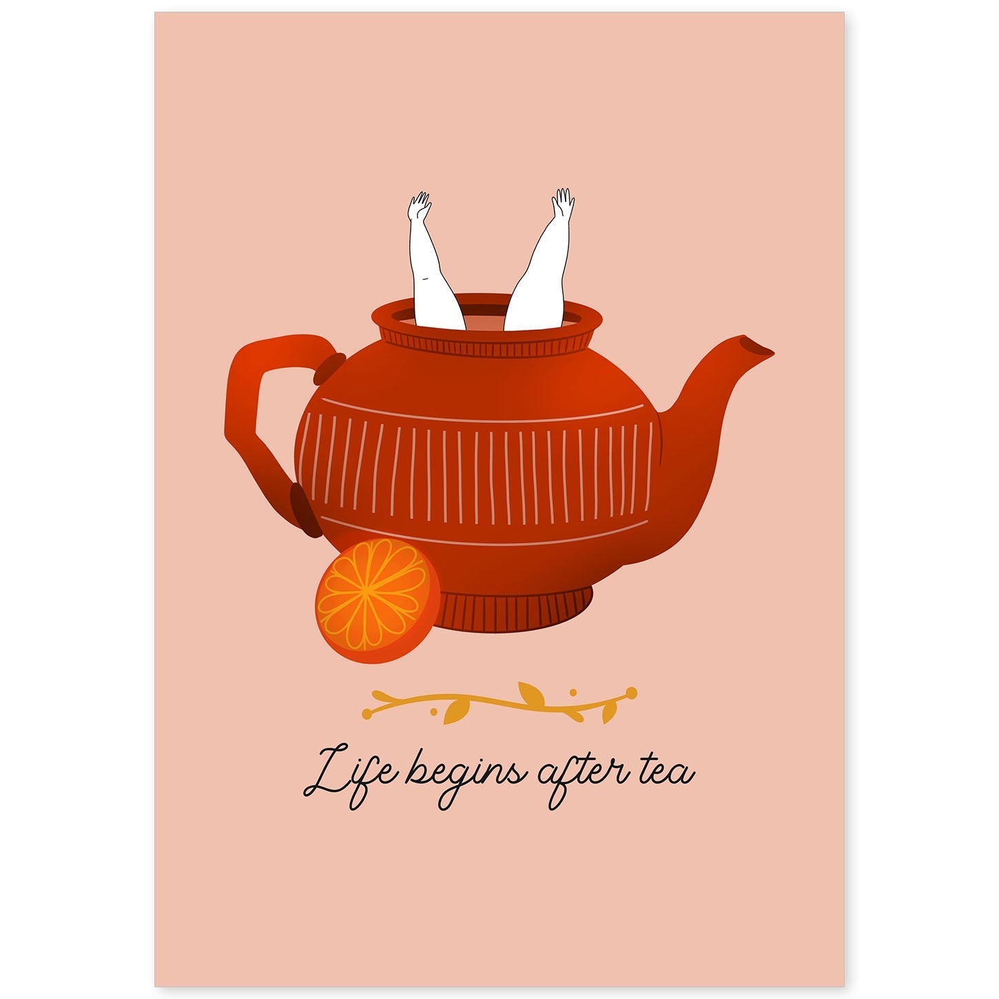 Set de láminas La vida después del té. Pósters con ilustraciones para amantes del té y el café.-Artwork-Nacnic-A4-Sin marco-Nacnic Estudio SL