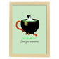 Set de láminas Matcha. Pósters con ilustraciones para amantes del té y el café.-Artwork-Nacnic-A3-Marco Madera clara-Nacnic Estudio SL