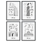 Set de láminas Mundo 1. Pósters de países y ciudades del mundo para viajeros.-Artwork-Nacnic-Nacnic Estudio SL