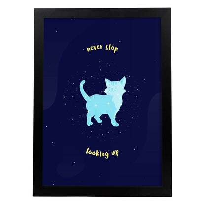 Set de láminas Nunca pares. Pósters de mascotas para amantes de los animales.-Artwork-Nacnic-A4-Marco Negro-Nacnic Estudio SL