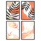 Set de láminas Pack abstracto 1. Pósters con ilustraciones de arte abstracto floral en cálidos tonos tierra.-Artwork-Nacnic-Nacnic Estudio SL