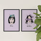 Set de láminas Pack animal. Pósters con ilustraciones artísticas de cabezas de mujer.-Artwork-Nacnic-Nacnic Estudio SL