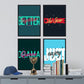 Set de láminas Pack azul y verde. Pósters con diseño de rótulo y mensajes motivacionales para el día a día.-Artwork-Nacnic-Nacnic Estudio SL