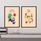 Set de láminas Pack azul. Pósters con mensaje. Bocetos de bustos minimalistas y coloridos.-Artwork-Nacnic-Nacnic Estudio SL