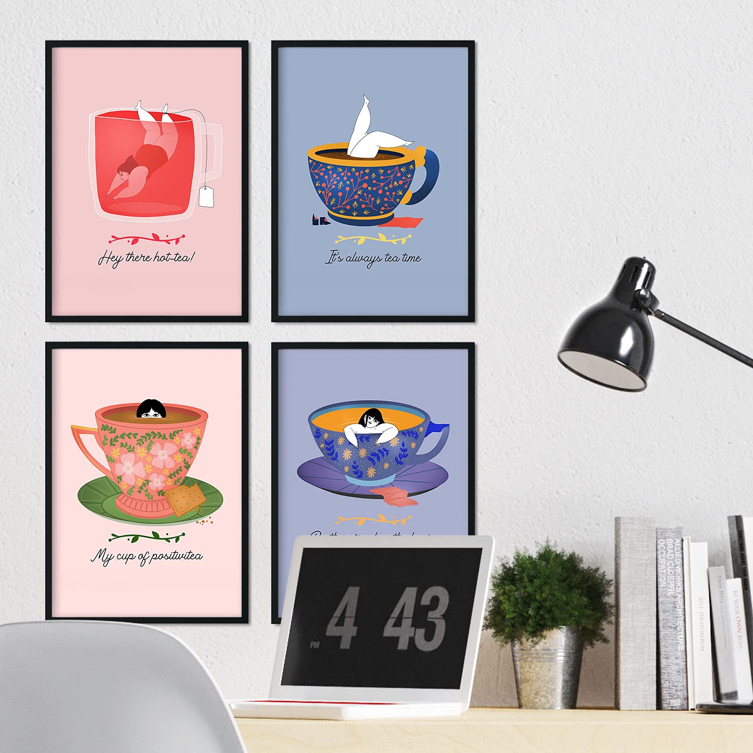 Set de láminas Pack de té 1. Pósters con ilustraciones para amantes del té y el café.-Artwork-Nacnic-Nacnic Estudio SL