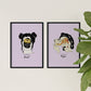 Set de láminas Pack moderna. Pósters con ilustraciones artísticas de cabezas de mujer.-Artwork-Nacnic-Nacnic Estudio SL