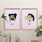 Set de láminas Pack moderna. Pósters con ilustraciones artísticas de cabezas de mujer.-Artwork-Nacnic-Nacnic Estudio SL