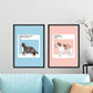 Set de láminas Pack Suiza. Pósters con ilustraciones de razas de perro en tonos cálidos y pastel.-Artwork-Nacnic-Nacnic Estudio SL