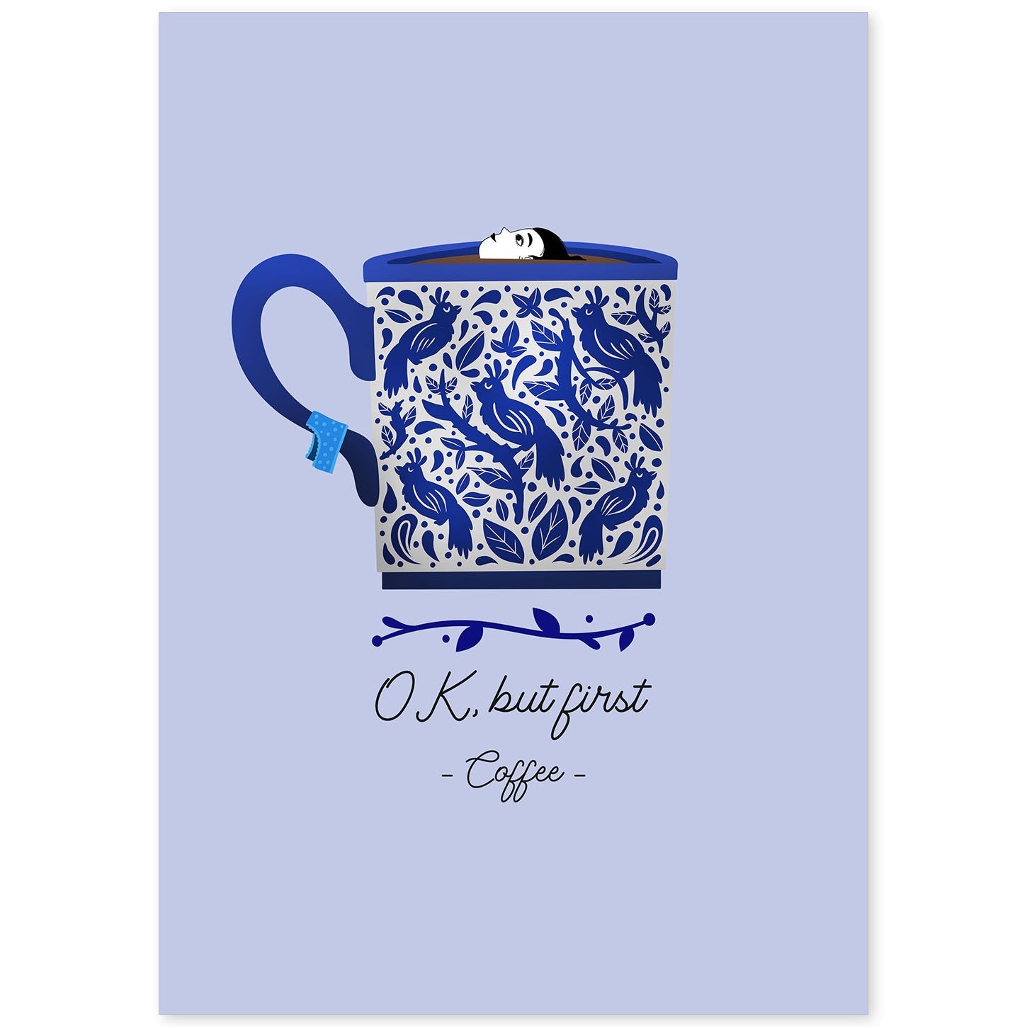 Set de láminas Primero un café. Pósters con ilustraciones para amantes del té y el café.-Artwork-Nacnic-A4-Sin marco-Nacnic Estudio SL