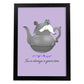 Set de láminas Una buena idea. Pósters con ilustraciones para amantes del té y el café.-Artwork-Nacnic-A4-Marco Negro-Nacnic Estudio SL
