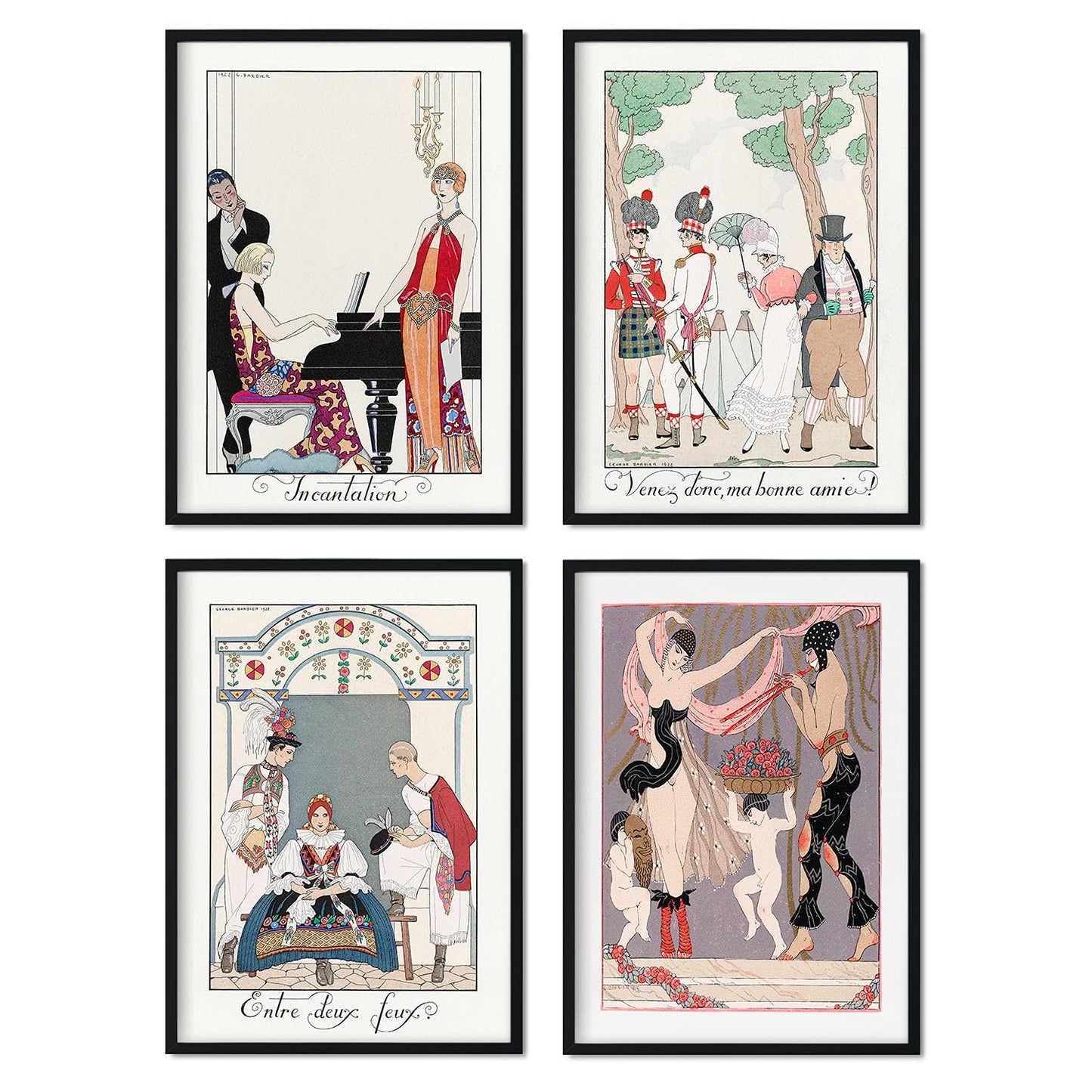 Set de láminas Vintage Gente. Pósters con las ilustraciones Art Decó de George Barbier.-Artwork-Nacnic-Nacnic Estudio SL