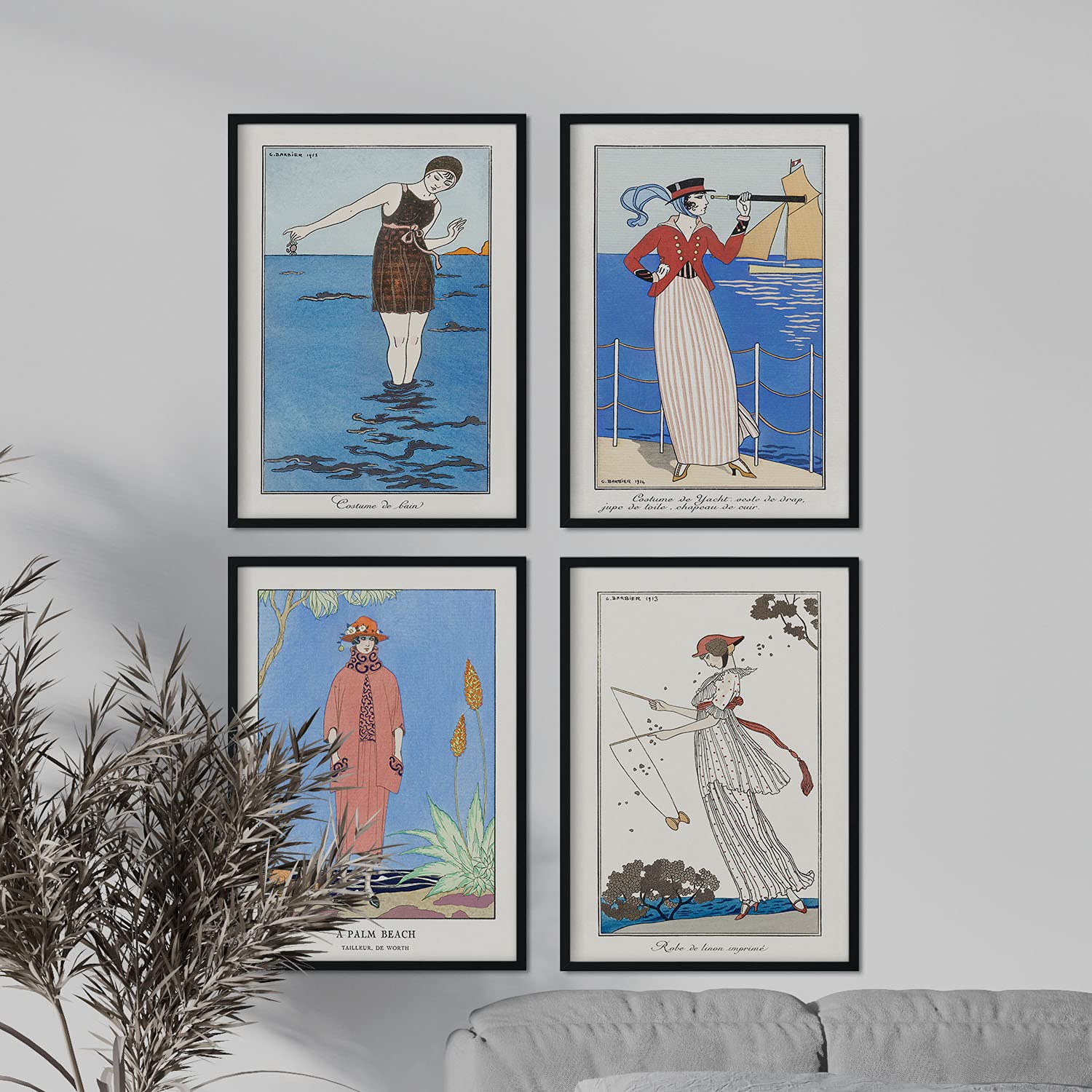 Set de láminas Vintage Mar. Pósters con las ilustraciones Art Decó de George Barbier.-Artwork-Nacnic-Nacnic Estudio SL