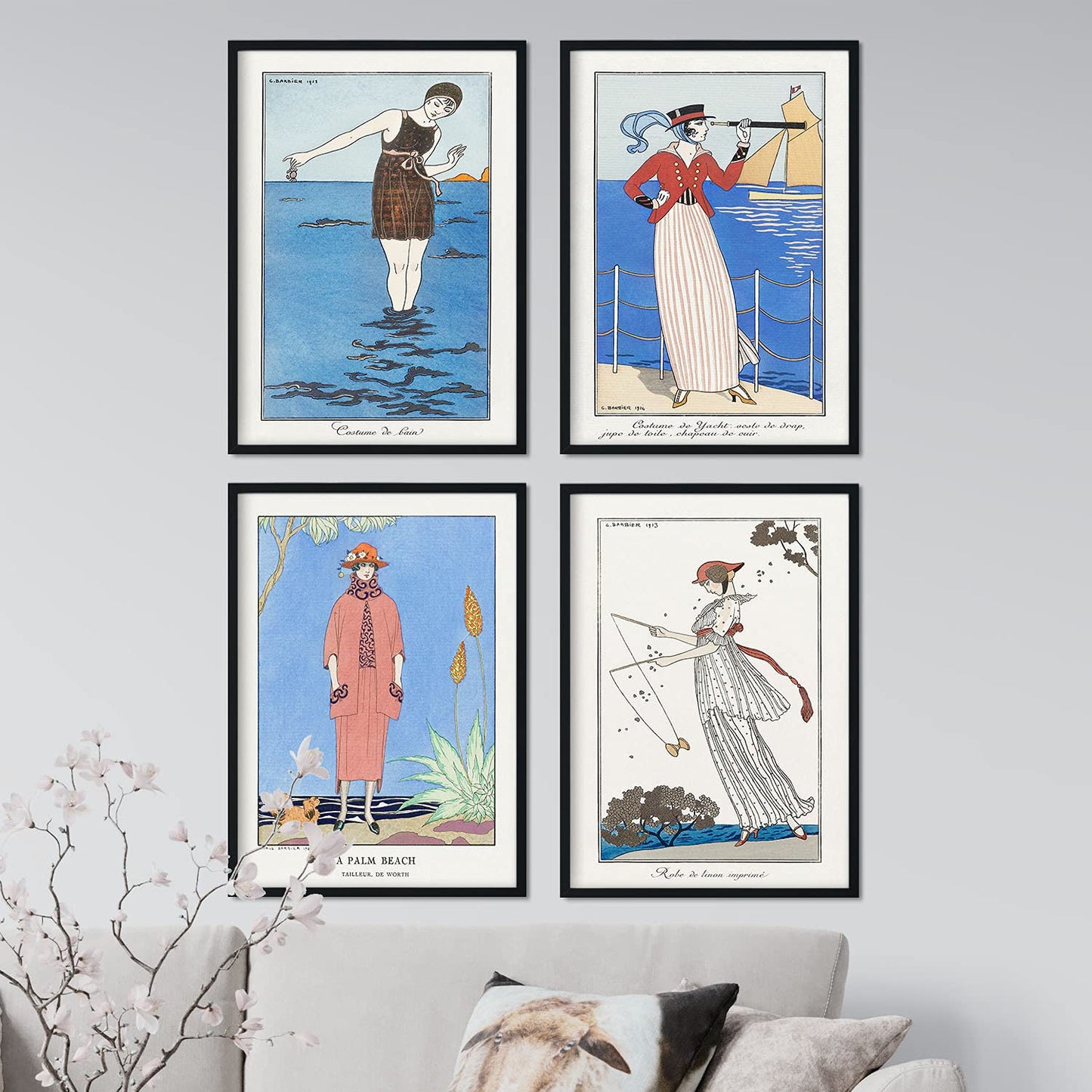 Set de láminas Vintage Mar. Pósters con las ilustraciones Art Decó de George Barbier.-Artwork-Nacnic-Nacnic Estudio SL