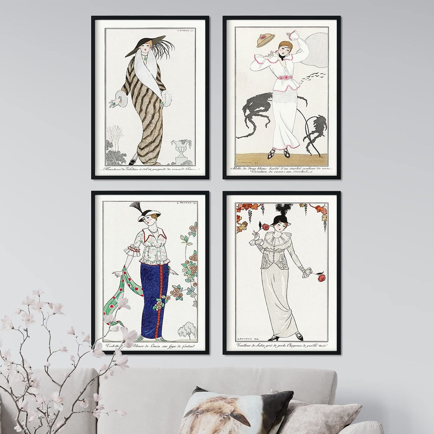 Set de láminas Vintage Mujeres. Pósters con las ilustraciones Art Decó de George Barbier.-Artwork-Nacnic-Nacnic Estudio SL