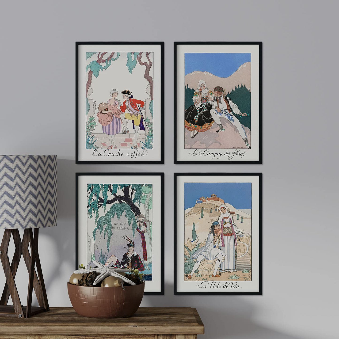 Set de láminas Vintage Pareja 2. Pósters con las ilustraciones Art Decó de George Barbier.-Artwork-Nacnic-Nacnic Estudio SL