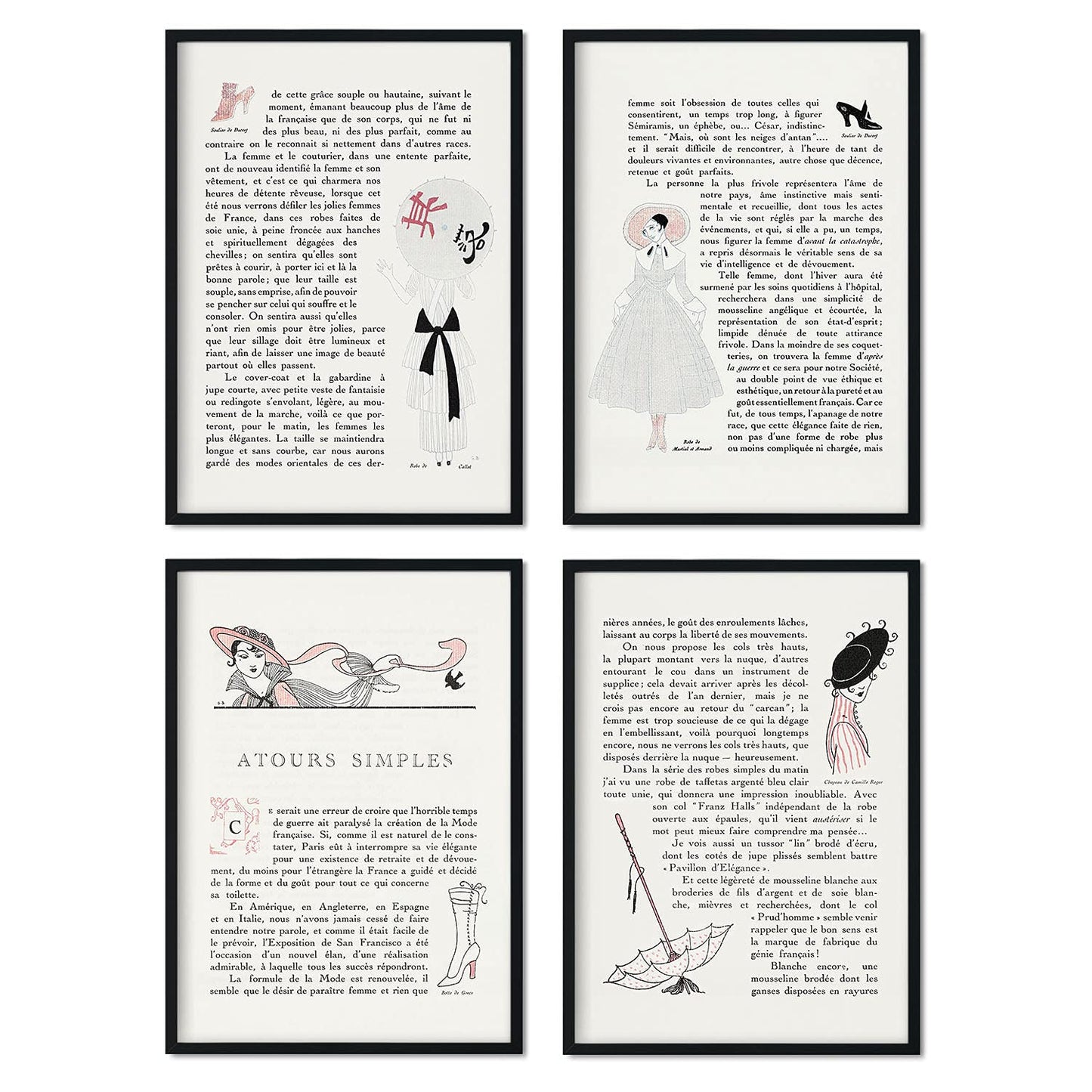 Set de láminas Vintage Texto 2. Pósters con las ilustraciones Art Decó de George Barbier.-Artwork-Nacnic-Nacnic Estudio SL