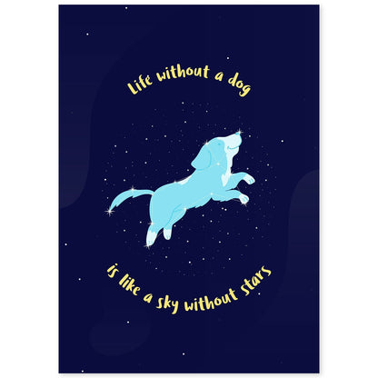 Set de láminas Vivir sin perros. Pósters de mascotas para amantes de los animales.-Artwork-Nacnic-A4-Sin marco-Nacnic Estudio SL