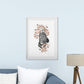 Set de posters de animales de la jungla. Lámina Cebra Jirafa con diseño de animales, flores y plantas de la jungla.-Artwork-Nacnic-Nacnic Estudio SL