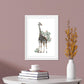 Set de posters de animales de la jungla. Lámina Cebra Jirafa con diseño de animales, flores y plantas de la jungla.-Artwork-Nacnic-Nacnic Estudio SL