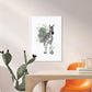 Set de posters de animales de la jungla. Lámina Cebra Jirafa con diseño de animales, flores y plantas de la jungla.-Artwork-Nacnic-Nacnic Estudio SL