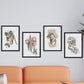 Set de posters de animales de la jungla. Lámina Tigre Leopardo con diseño de animales, flores y plantas de la jungla.-Artwork-Nacnic-Nacnic Estudio SL