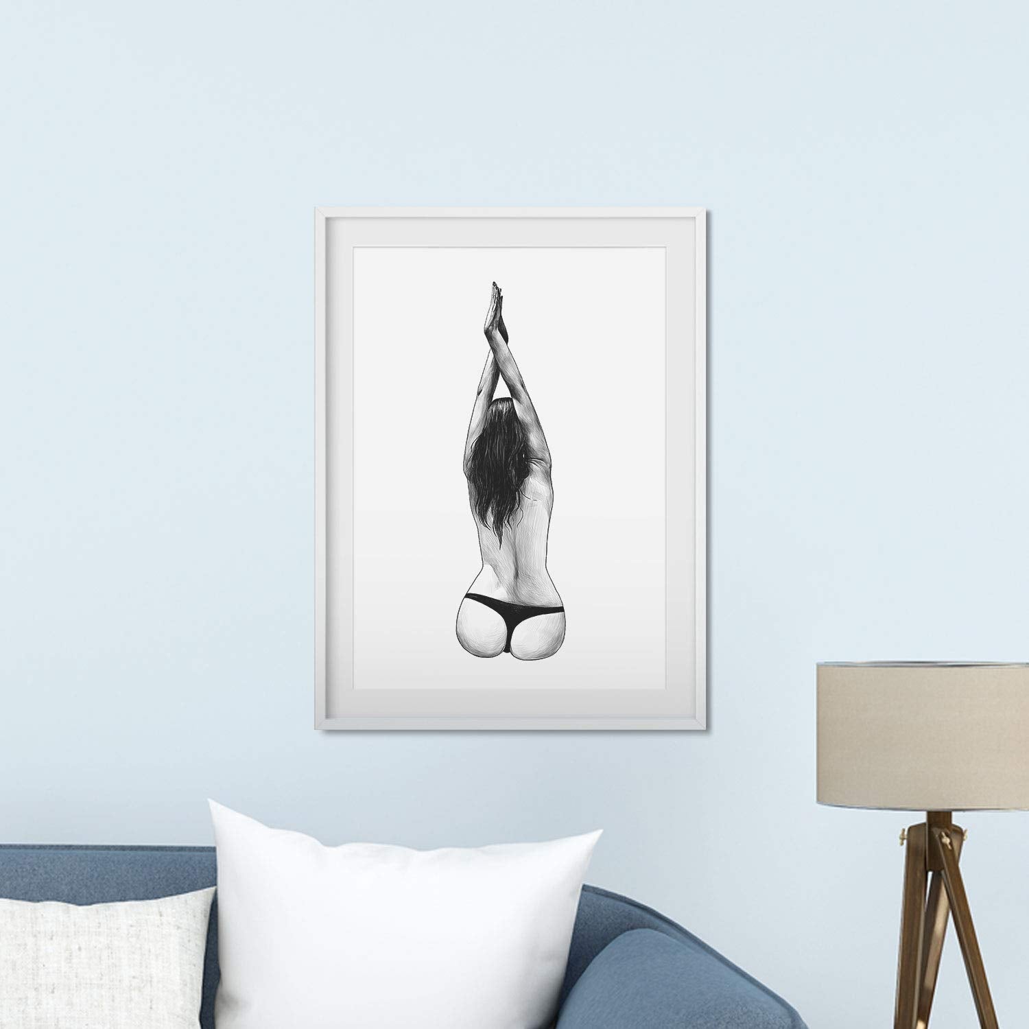 Set de posters eróticos. Láminas Espalda Culo dibujadas con imágenes sensuales del cuerpo femenino.-Artwork-Nacnic-Nacnic Estudio SL