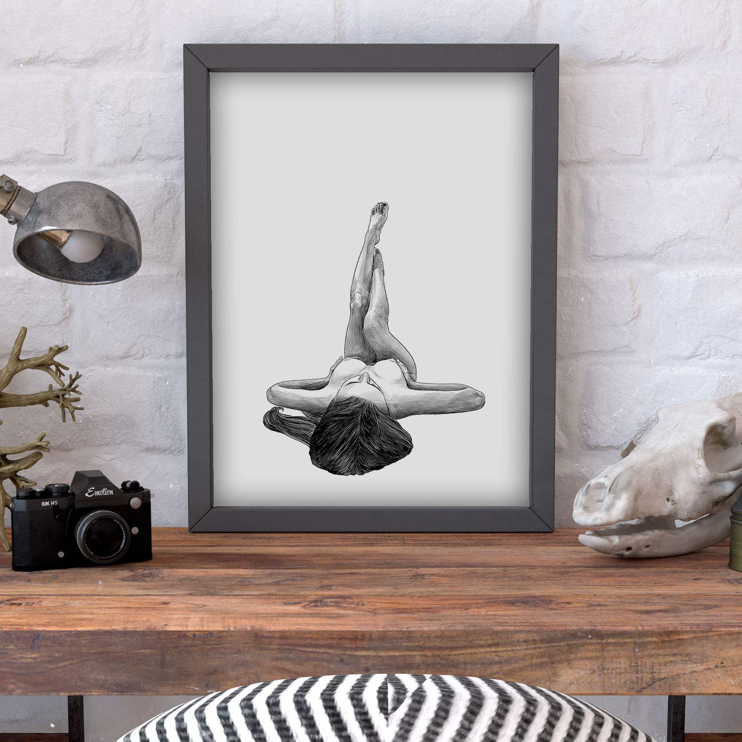 Set de posters eróticos. Láminas Posiciones dibujadas con imágenes sensuales del cuerpo femenino.-Artwork-Nacnic-Nacnic Estudio SL