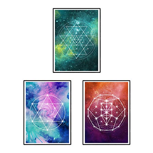 Set de Tres láminas Mandalas espaciales. Tamaño A3. Set 7-Artwork-Nacnic-Nacnic Estudio SL