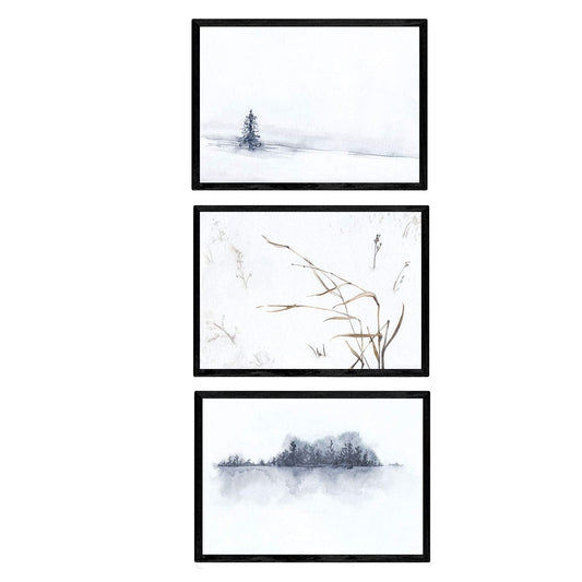 Set de tres láminas Noviembre, nieve y nordico. Láminas estilo nórdico para enmarcar-Artwork-Nacnic-Nacnic Estudio SL